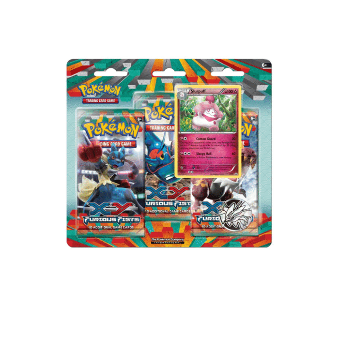 Pokémon TCG: XY-Furious Fists 3 Booster Packs, Coin & Slurpuff Promo Card
