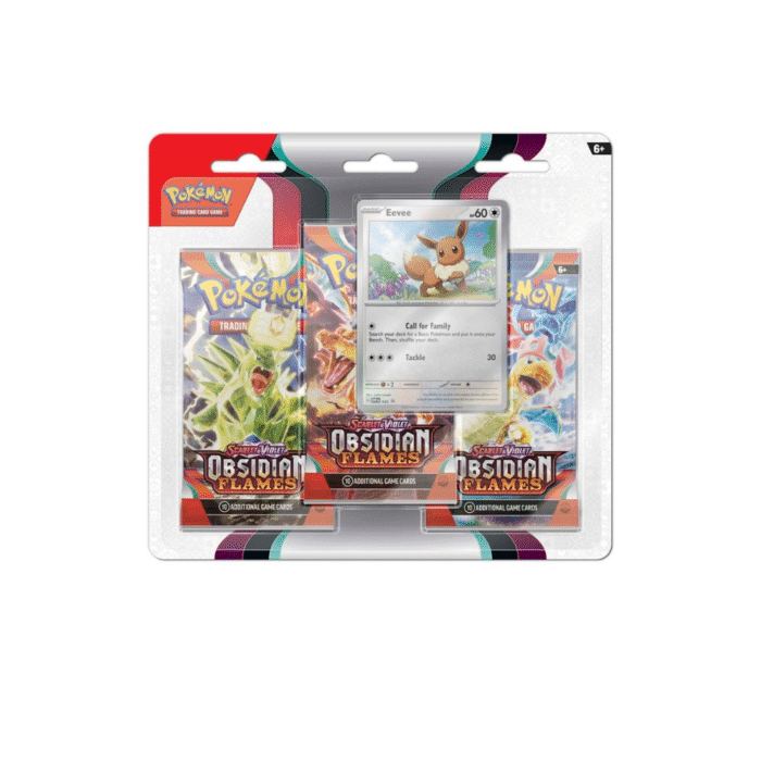 Pokémon TCG: Scarlet & Violet-Obsidian Flames 3 Booster Packs & Eevee Promo Card Pokémon TCG: Scarlet & Violet-Obsidian Flames 3 Booster Packs & Eevee Promo Card
