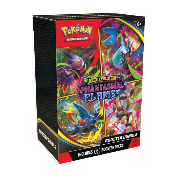 Pokémon TCG: Mega Evolution-Phantasmal Flames Booster Bundle (6 Packs) Pokémon TCG: Mega Evolution-Phantasmal Flames Booster Bundle (6 Packs)